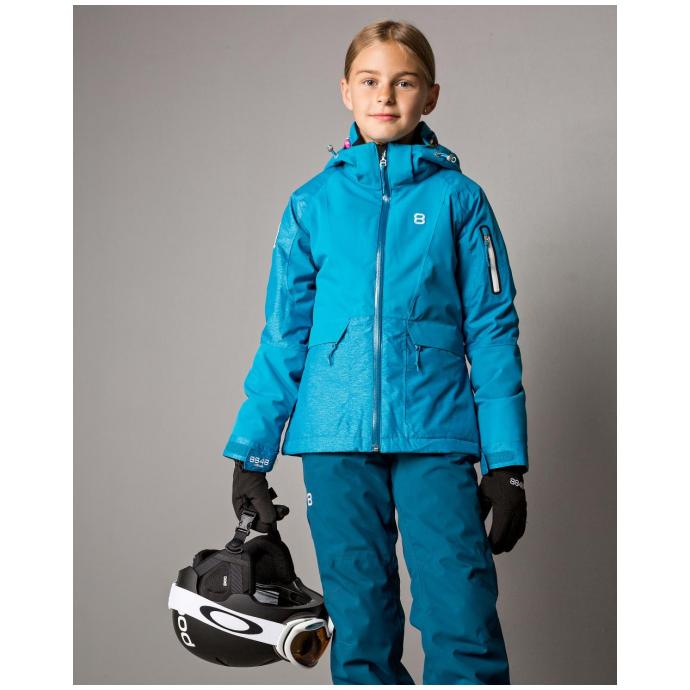 Детская  куртка 8848 Altitude «FLOWER»  Арт. 8824 fjord blue - 8824 fjord blue - Цвет Голубой - Фото 7