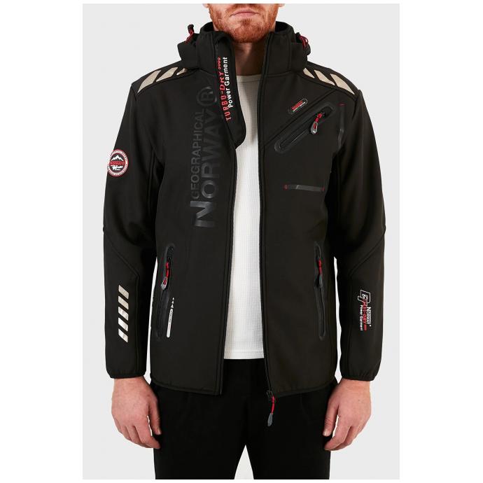 Софтшеловая куртка мужская  GEOGRAPHICAL NORWAY «ROYAUTE»  MAN - WW2620H/GN-BLACK - Цвет Черный - Фото 1