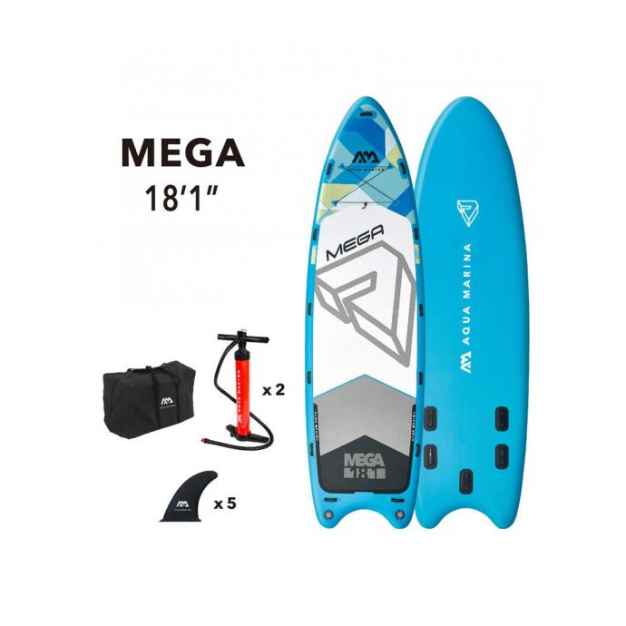 SUP-доска надувная для группы людей Aqua Marina Mega 18'1" S24 - Aqua Marina Mega 18'1" S24-1400 - Фото 1