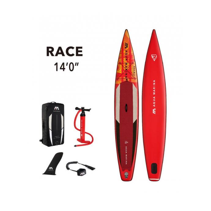 SUP-доска надувная для гонок Aqua Marina Race 14'0" S24 - Aqua Marina Race 14'0" S24-360 - Фото 1