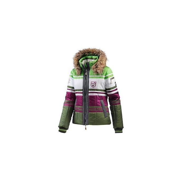 Куртка ALMGWAND «ARTH» - 420200, Куртка женская ARTH Almgwand (цв.6352) yellow-pink-green - Цвет Зеленый - Фото 1