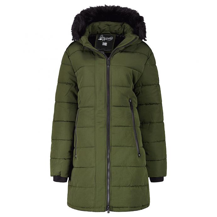 Куртка-парка зимняя женская GEOGRAPHICAL NORWAY «AUTRUCHE» LADY - WW4916F-OLIVE - Цвет Оливковый - Фото 2