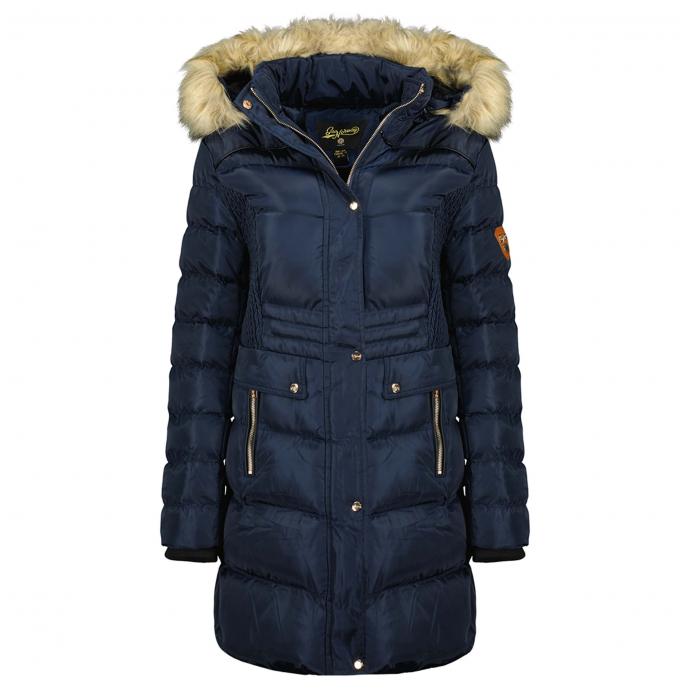 Парка зимняя женская GEOGRAPHICAL NORWAY «BADONNA» LADY - WU5314F/GNO-NAVY - Цвет Темно-синий - Фото 7