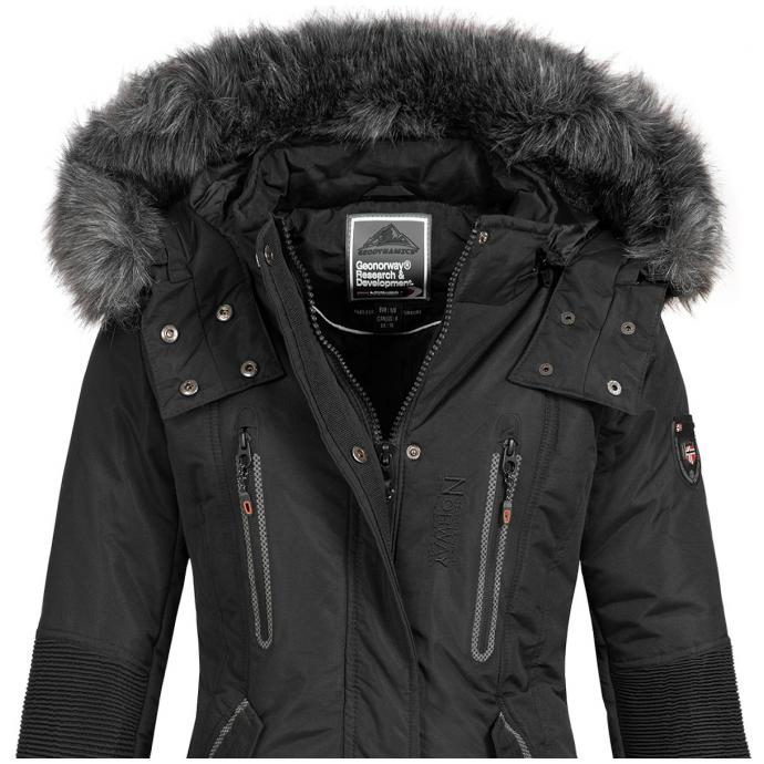 Парка зимняя женская GEOGRAPHICAL NORWAY «CORALY» LADY - WW4638F/GN-BLACK - Цвет Черный - Фото 2