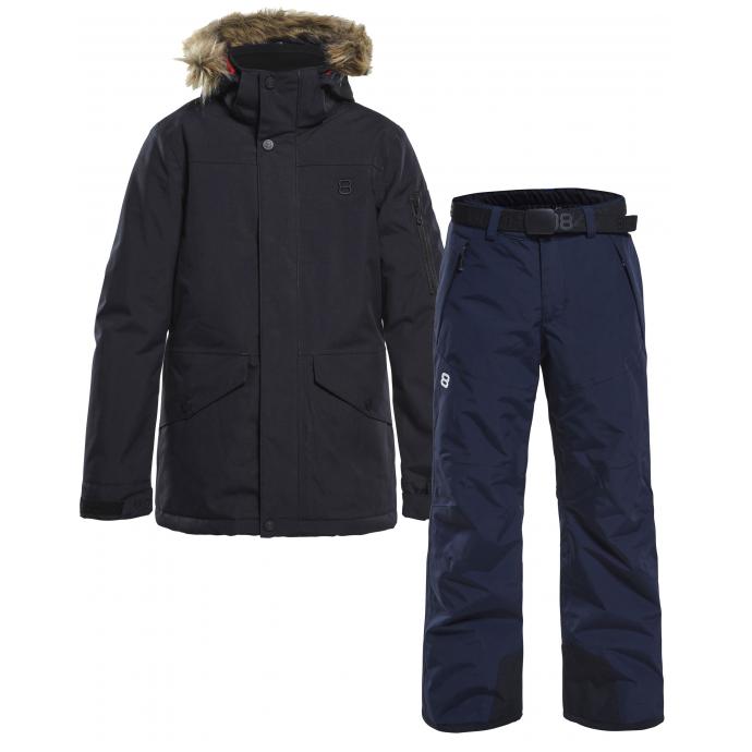 Костюм 8848 Altitude: парка EWARD black + брюки INCA - 8813-8816-EWARD black + INCA navy - Цвет Черный, Темно-синий - Фото 1