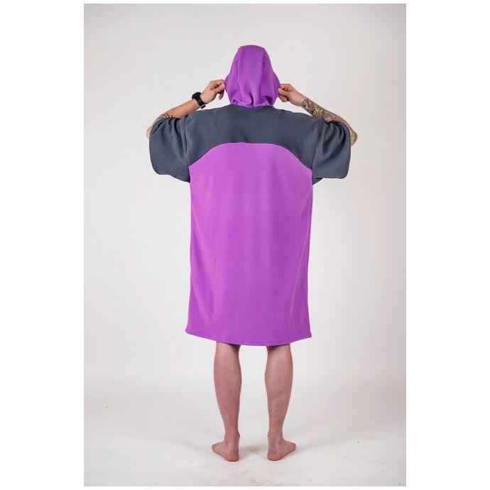 Флисовое пончо SOUL двухцветное - Soul-poncho-two-color-purple-grey - Цвет Фиолетовый - Фото 3