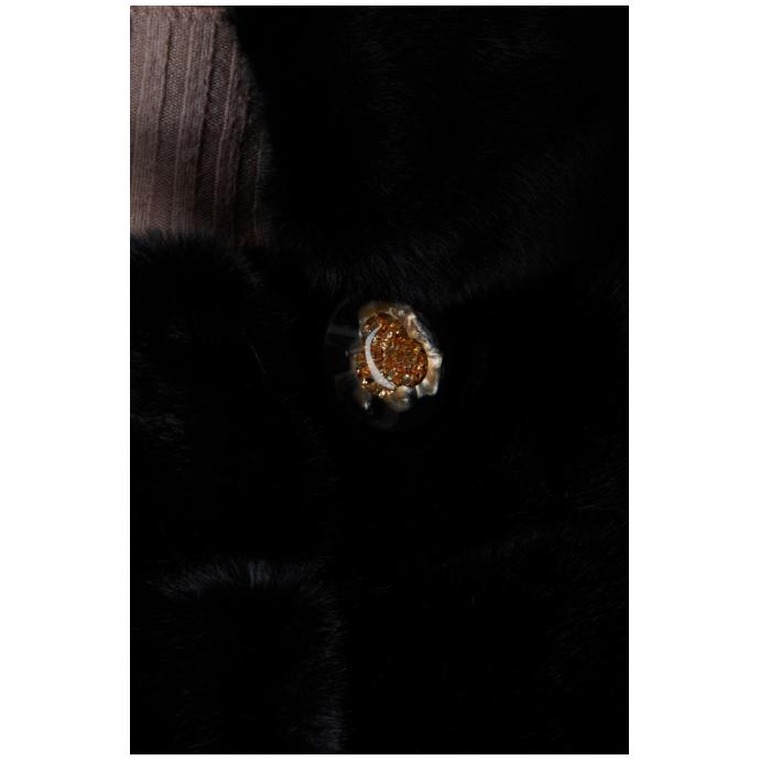 Женская шубка из искусственного меха VITIA WJ - 99038-Черный - Цвет Черный - Фото 15