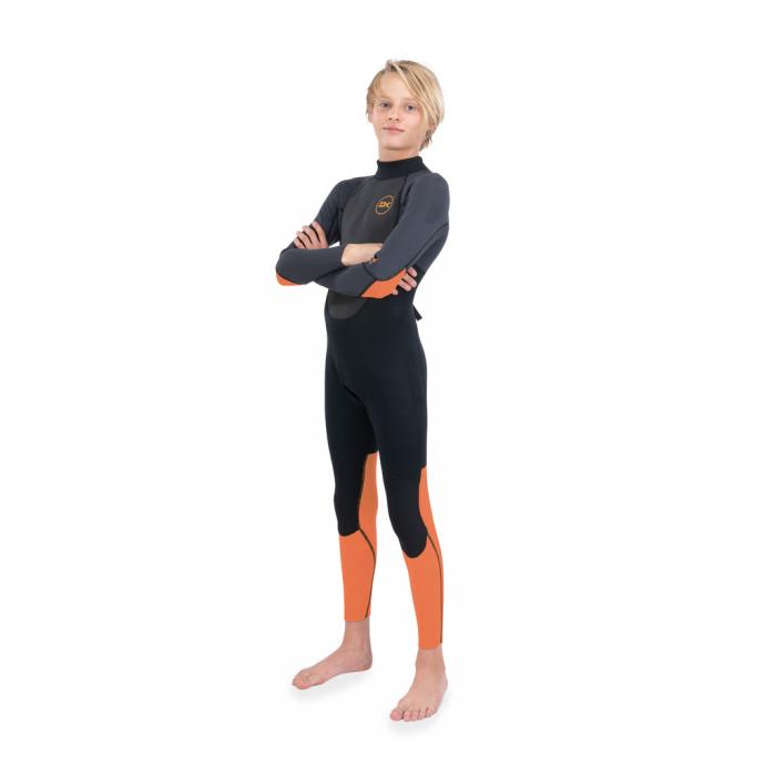 Гидрокостюм дет. DK Kid's Quantum Back Zip Full Suit 3/2mm F/L Black/Orange - DK22K22QBZFL-Black/Orange - Цвет Черный - Фото 1