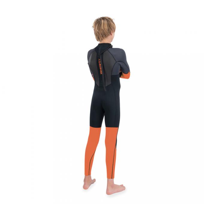 Гидрокостюм дет. DK Kid's Quantum Back Zip Full Suit 3/2mm F/L Black/Orange - DK22K22QBZFL-Black/Orange - Цвет Черный - Фото 3
