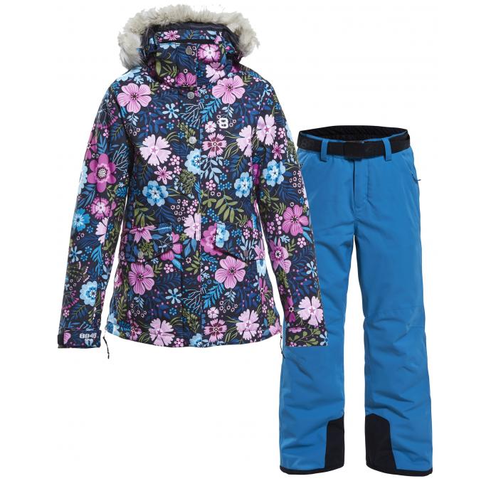Костюм 8848 Altitude: куртка LYKKE flower + брюки GRACE - 8814-8815-LYKKE flower + GRACE fjord blue - Цвет Голубой, Разноцветный - Фото 1