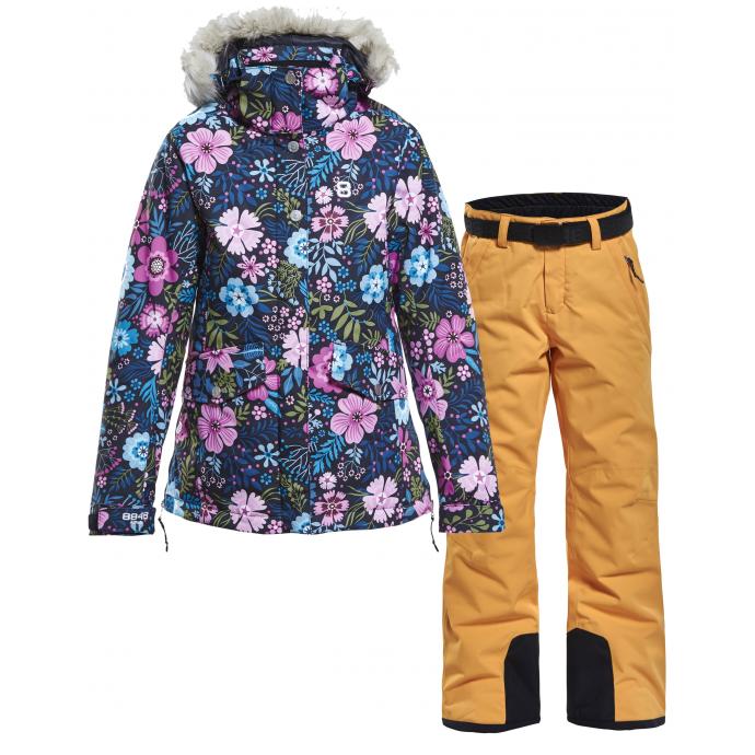 Костюм 8848 Altitude: куртка LYKKE flower + брюки GRACE - 8814-8815-LYKKE flower + GRACE clementine - Цвет Желтый, Разноцветный - Фото 1