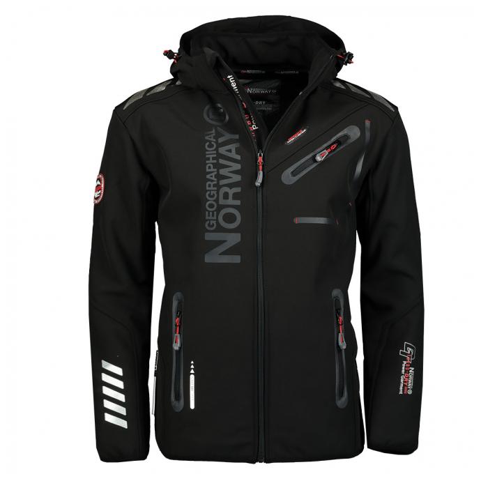 Софтшеловая куртка мужская  GEOGRAPHICAL NORWAY «ROYAUTE»  MAN - WW2620H/GN-BLACK - Цвет Черный - Фото 7