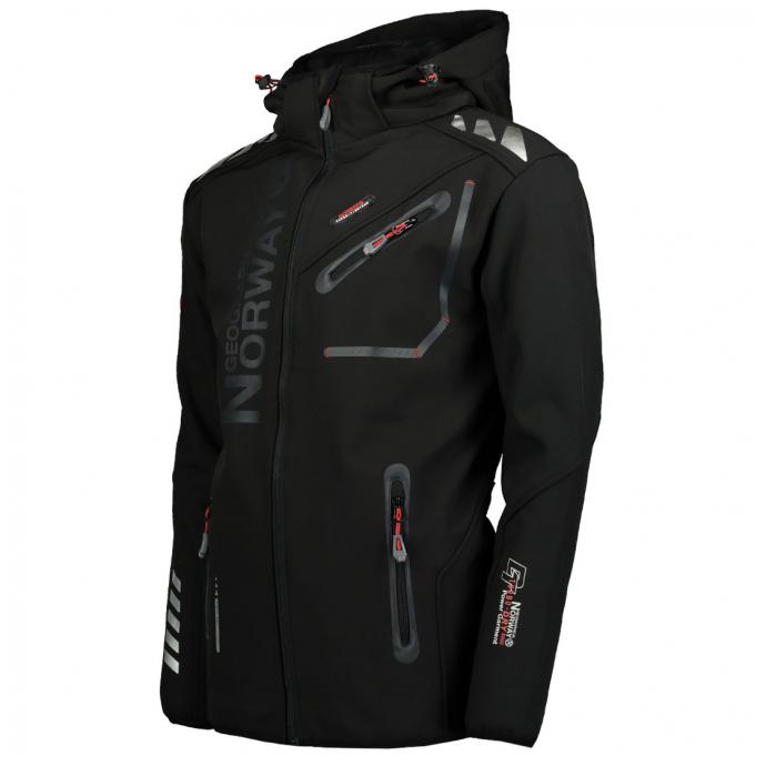 Софтшеловая куртка мужская  GEOGRAPHICAL NORWAY «ROYAUTE»  MAN - WW2620H/GN-BLACK - Цвет Черный - Фото 9