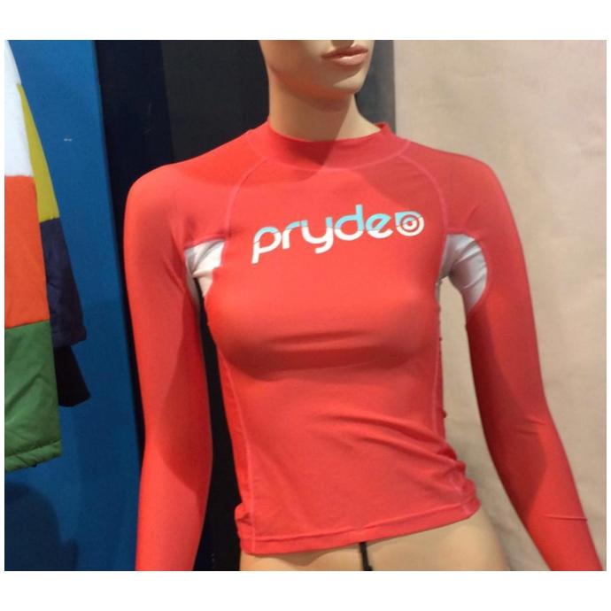 Женская лайкра PRYDE RASHGUARD с длинным рукавом - RSB018-coral - Цвет Красный - Фото 1