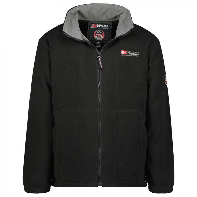 Флис мужской  GEOGRAPHICAL NORWAY «TORLEON» - WW1672H/G-BLACK-DARK GREY - Цвет Черный - Фото 2