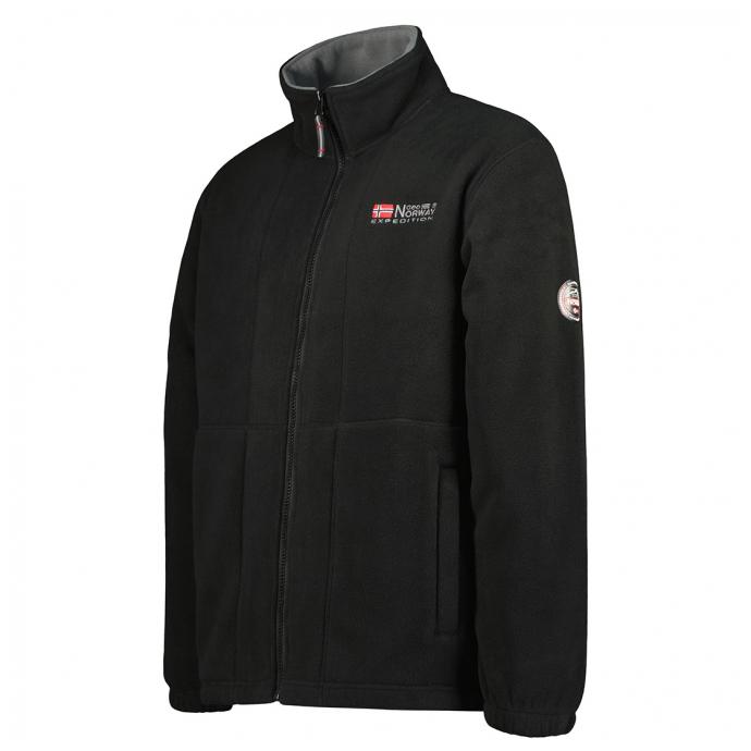 Флис мужской  GEOGRAPHICAL NORWAY «TORLEON» - WW1672H/G-BLACK-DARK GREY - Цвет Черный - Фото 4