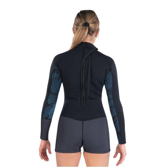 Гидрокостюм женский DK Women's Mission Long Sleeved Spring Suit 2mm Black/Blue - DK21W2MLS - Цвет Черный - Фото 4