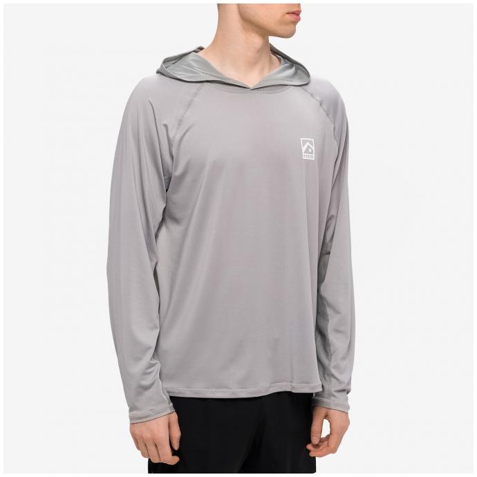 Лайкра KYOTO CASPER HOOD GRID LS RASHGUARD - CASPER HOOD-LIGHT GRE - Цвет Серый - Фото 3