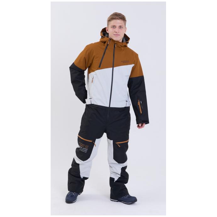МУЖСКОЙ СНОУБОРДИЧЕСКИЙ КОМБИНЕЗОН RUNNING SPORT - 8892-brown - Цвет Коричневый - Фото 7