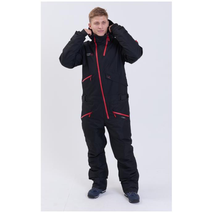 МУЖСКОЙ СНОУБОРДИЧЕСКИЙ КОМБИНЕЗОН RUNNING SPORT - 8901_1-black - Цвет Черный - Фото 6