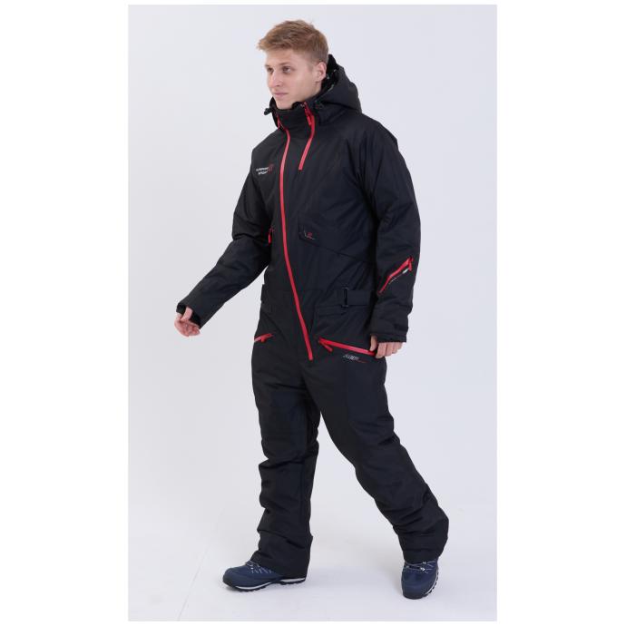 МУЖСКОЙ СНОУБОРДИЧЕСКИЙ КОМБИНЕЗОН RUNNING SPORT - 8901_1-black - Цвет Черный - Фото 8