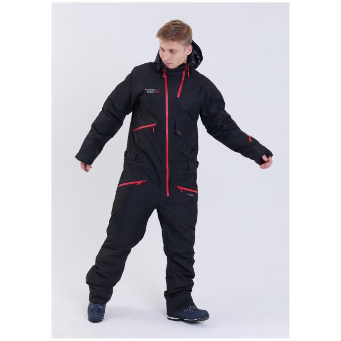МУЖСКОЙ СНОУБОРДИЧЕСКИЙ КОМБИНЕЗОН RUNNING SPORT - 8901_1-black - Цвет Черный - Фото 9
