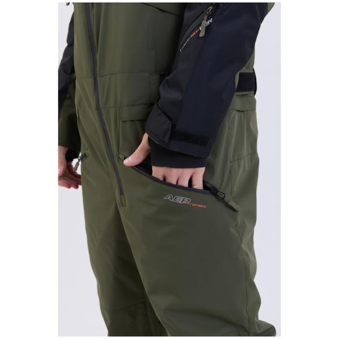 МУЖСКОЙ СНОУБОРДИЧЕСКИЙ КОМБИНЕЗОН RUNNING SPORT - 8901_2-khaki - Цвет Хаки - Фото 18