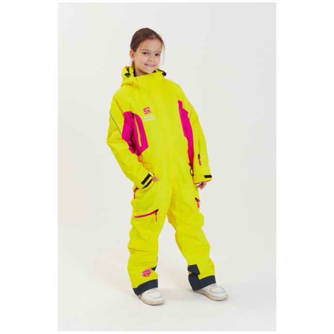 Комбинезон сноубордический RUNNING SPORT подростковый для девочек - 7788-yellow - Цвет Желтый - Фото 5