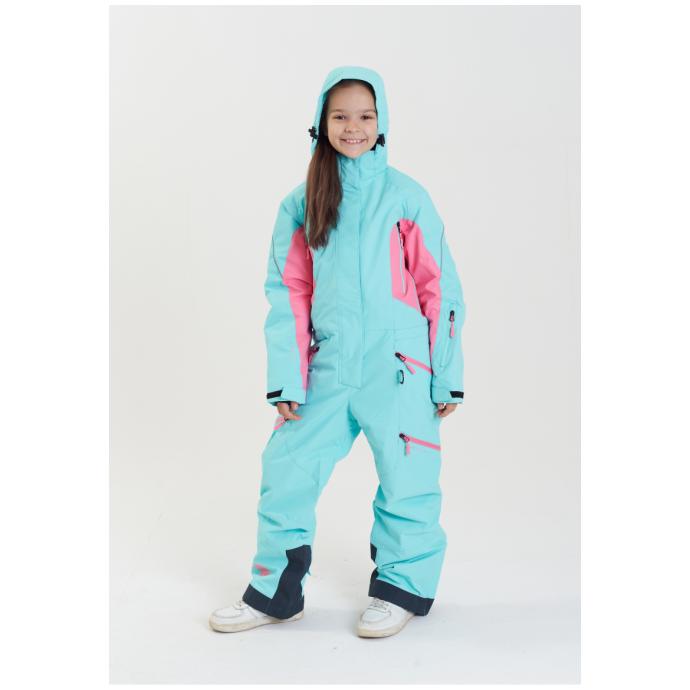 Комбинезон сноубордический RUNNING SPORT подростковый для девочек - 7788-menthol - Цвет Голубой - Фото 6
