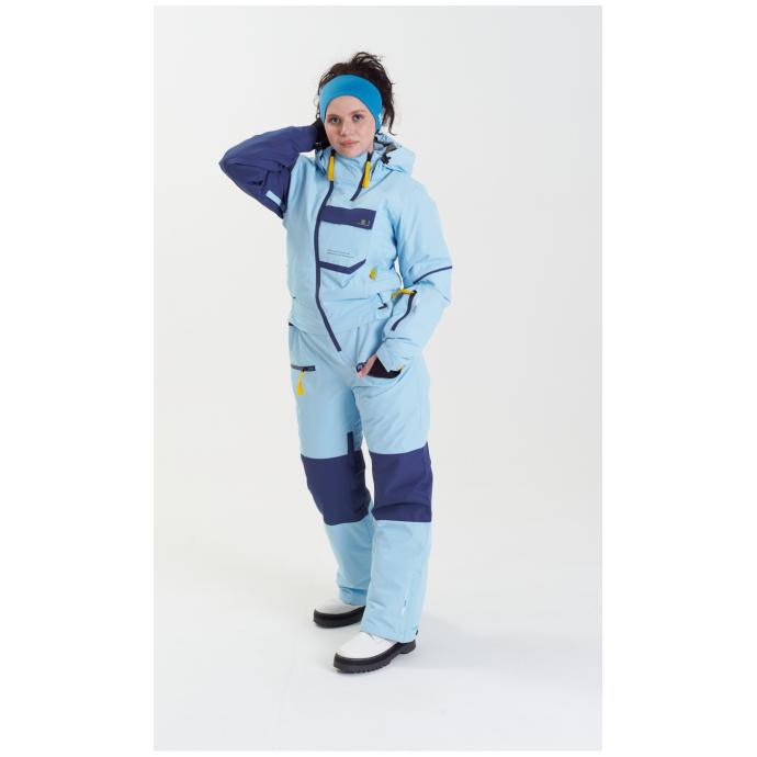 ЖЕНСКИЙ СНОУБОРДИЧЕСКИЙ КОМБИНЕЗОН RUNNING SPORT - 8896_1-голубой - Цвет Голубой - Фото 15