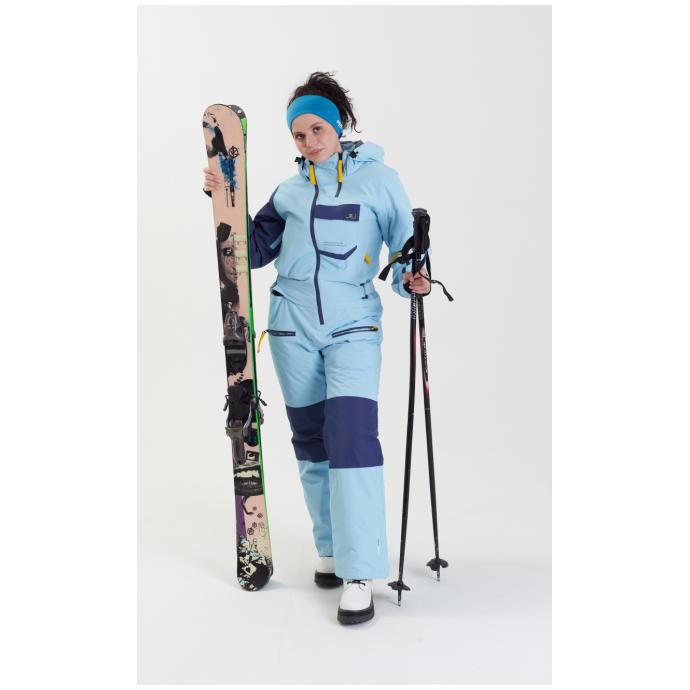 ЖЕНСКИЙ СНОУБОРДИЧЕСКИЙ КОМБИНЕЗОН RUNNING SPORT - 8896_1-голубой - Цвет Голубой - Фото 20