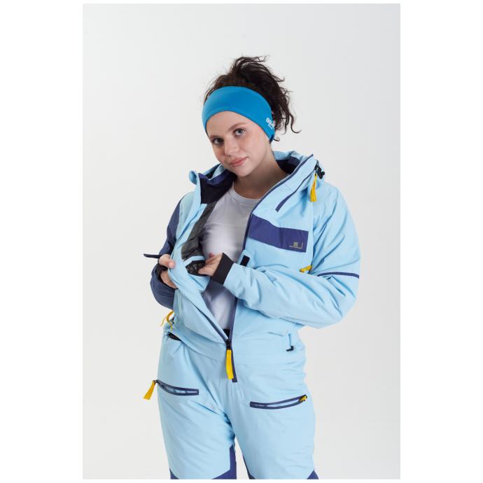 ЖЕНСКИЙ СНОУБОРДИЧЕСКИЙ КОМБИНЕЗОН RUNNING SPORT - 8896_1-голубой - Цвет Голубой - Фото 26