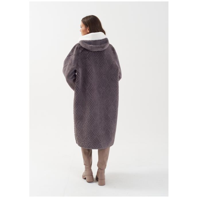 Пальто женское двусторннее VITIA  - 23128-серый - Цвет Серый - Фото 7
