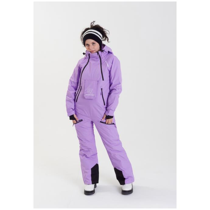 ЖЕНСКИЙ СНОУБОРДИЧЕСКИЙ КОМБИНЕЗОН RUNNING SPORT - 8855-lavender - Цвет Фиолетовый - Фото 7