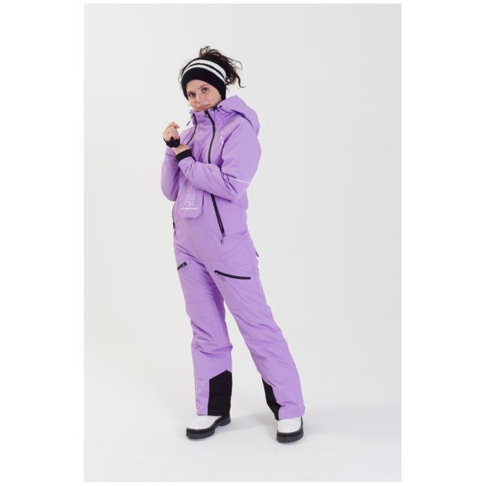 ЖЕНСКИЙ СНОУБОРДИЧЕСКИЙ КОМБИНЕЗОН RUNNING SPORT - 8855-лавандовый - Цвет LAVENDER - Фото 11
