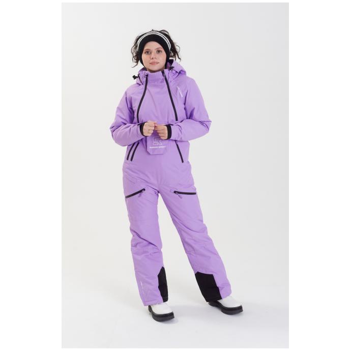 ЖЕНСКИЙ СНОУБОРДИЧЕСКИЙ КОМБИНЕЗОН RUNNING SPORT - 8855-лавандовый - Цвет LAVENDER - Фото 14