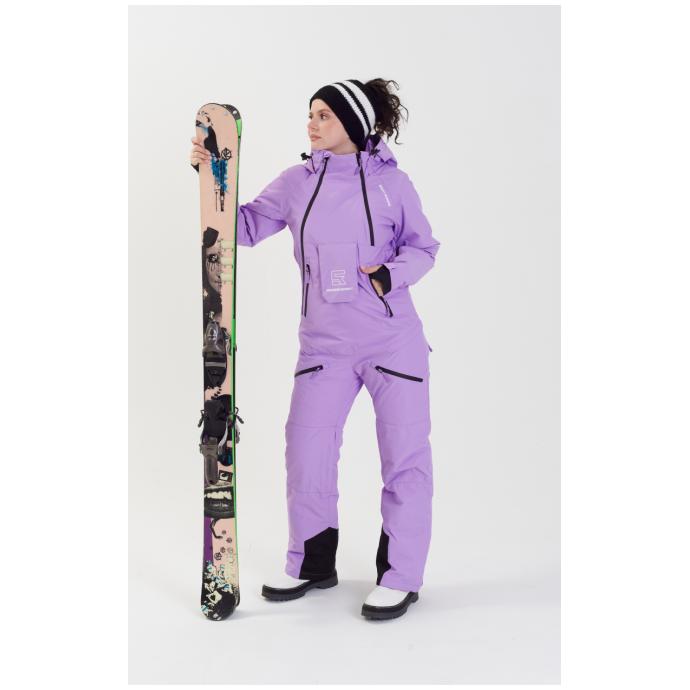 ЖЕНСКИЙ СНОУБОРДИЧЕСКИЙ КОМБИНЕЗОН RUNNING SPORT - 8855-лавандовый - Цвет LAVENDER - Фото 16