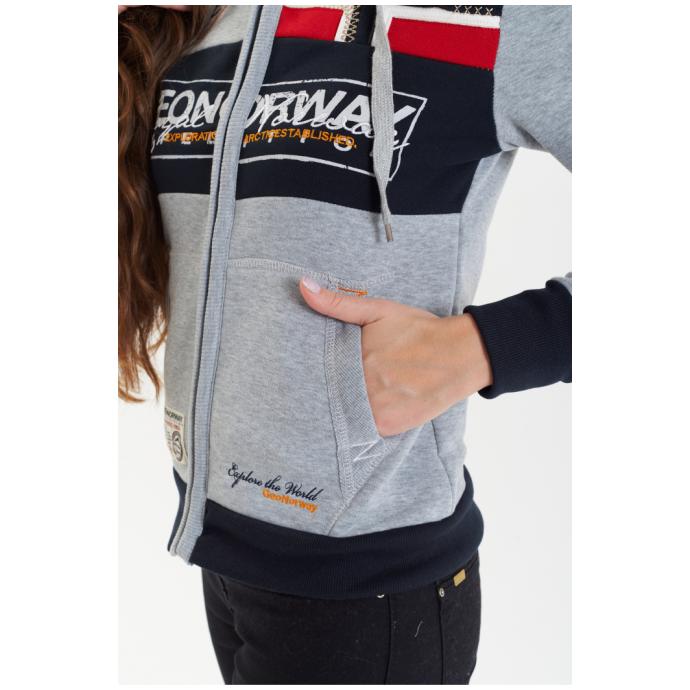 ТОЛСТОВКА ЖЕНСКАЯ GEOGRAPHICAL NORWAY «FLYER» - WU7766F/GNO-BLENDED GREY - Цвет Серый - Фото 5
