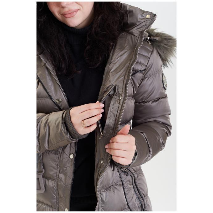 Куртка-парка зимняя женская GEOGRAPHICAL NORWAY «AIMERAUDE» LADY - WU7128F-TAUPE - Цвет Коричневый - Фото 10