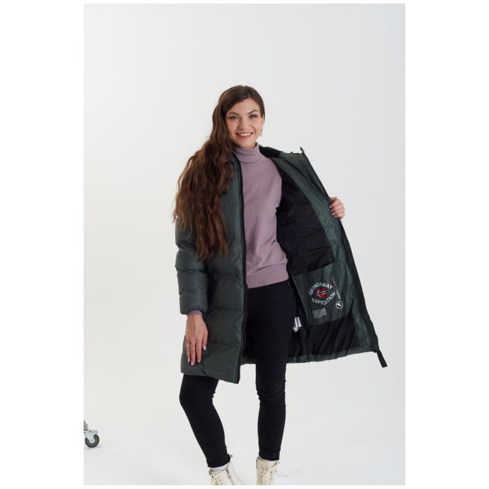 Пуховик женский GEOGRAPHICAL NORWAY ADRIANNA - WW5345F/GNO-GARDEN GREEN - Цвет Темно-Зеленый - Фото 9