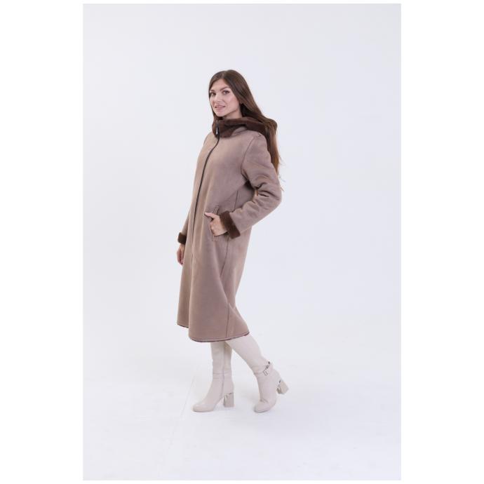 Пальто женское двустороннее VITIA  - 58082-PD5 - Цвет Темно-Коричневый - Фото 14