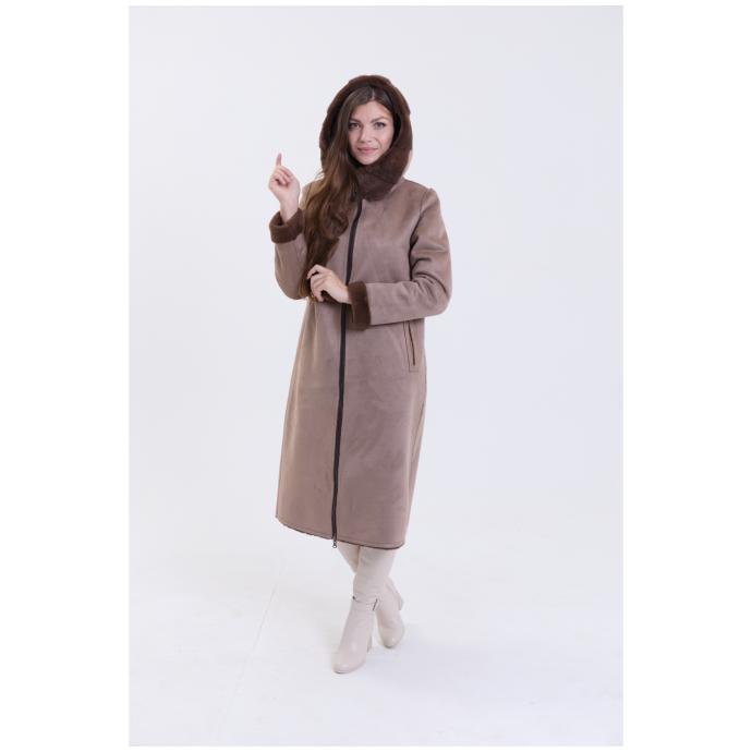 Пальто женское двустороннее VITIA  - 58082-PD5 - Цвет Темно-Коричневый - Фото 16