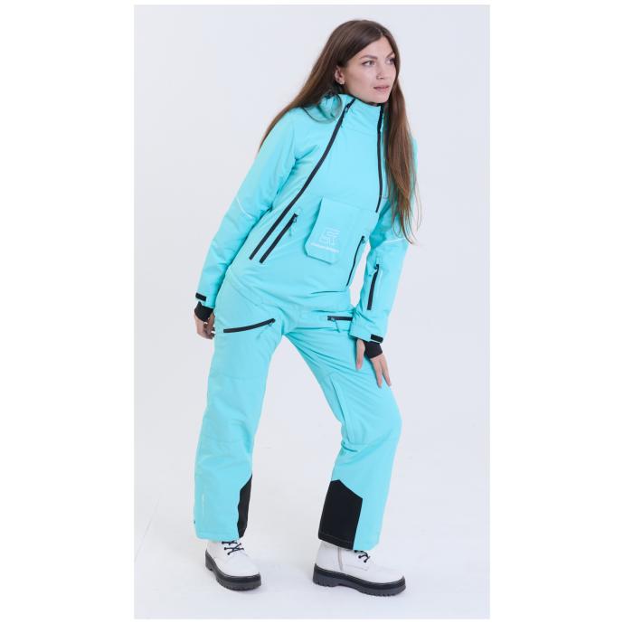 ЖЕНСКИЙ СНОУБОРДИЧЕСКИЙ КОМБИНЕЗОН RUNNING SPORT - 8895-бирюзовый - Цвет Бирюзовый - Фото 4