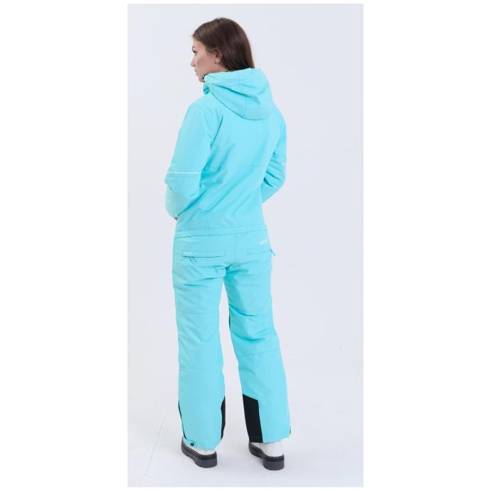 ЖЕНСКИЙ СНОУБОРДИЧЕСКИЙ КОМБИНЕЗОН RUNNING SPORT - 8895-бирюзовый - Цвет Бирюзовый - Фото 6