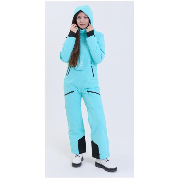 ЖЕНСКИЙ СНОУБОРДИЧЕСКИЙ КОМБИНЕЗОН RUNNING SPORT - 8895-бирюзовый - Цвет Бирюзовый - Фото 7