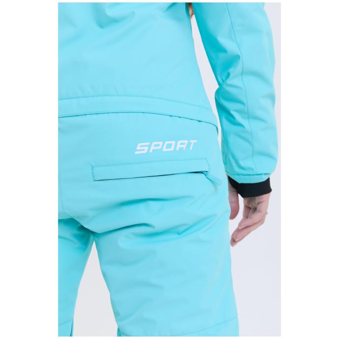 ЖЕНСКИЙ СНОУБОРДИЧЕСКИЙ КОМБИНЕЗОН RUNNING SPORT - 8895-бирюзовый - Цвет Бирюзовый - Фото 16