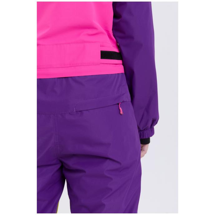 ЖЕНСКИЙ СНОУБОРДИЧЕСКИЙ КОМБИНЕЗОН RUNNING SPORT - 7799-2 фиолетовый-розовый (желт.рукава) - Цвет Фиолетовый - Фото 16