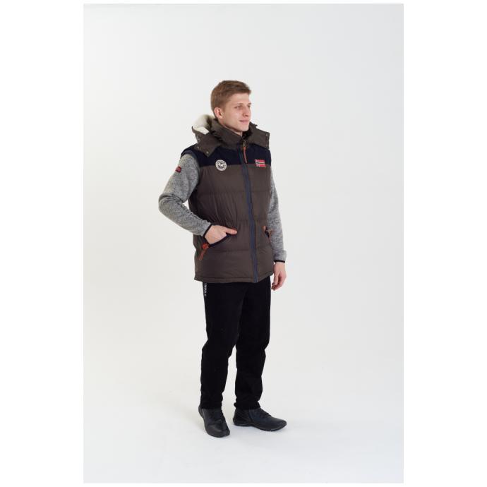 Жилет мужской GEOGRAPHICAL NORWAY «VELIAN VEST MEN»  - WT1439H/GN-KHAKI - Цвет Хаки - Фото 4