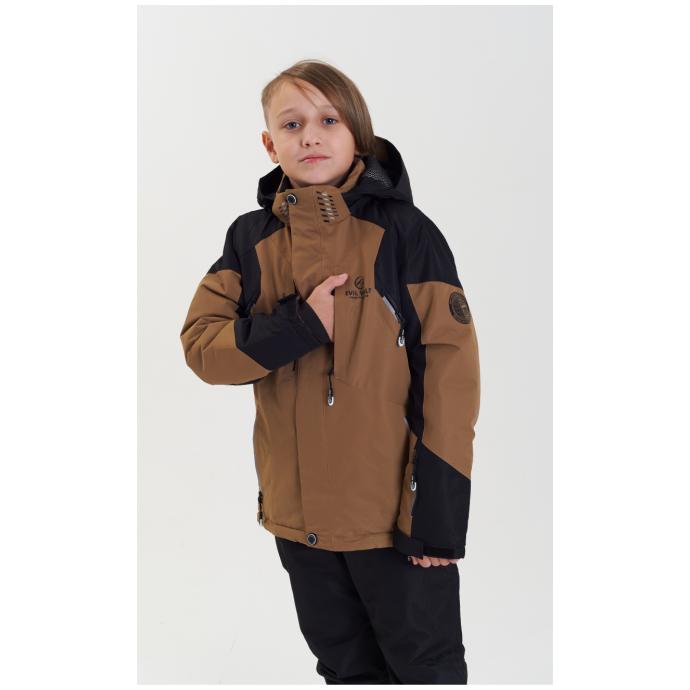 Куртка подростковая горнолыжная EVIL WOLF  - 7606B-5 - Цвет Коричневый - Фото 6