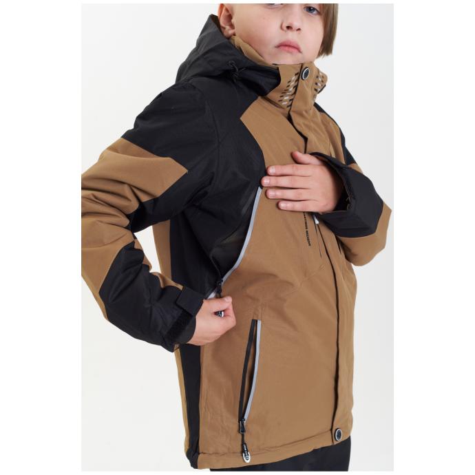 Куртка подростковая горнолыжная EVIL WOLF  - 7606B-5 - Цвет Коричневый - Фото 7